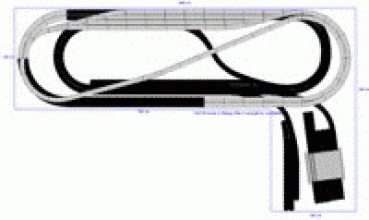 Roco H0 mit Bettung Gleisplan 400 X 240 cm